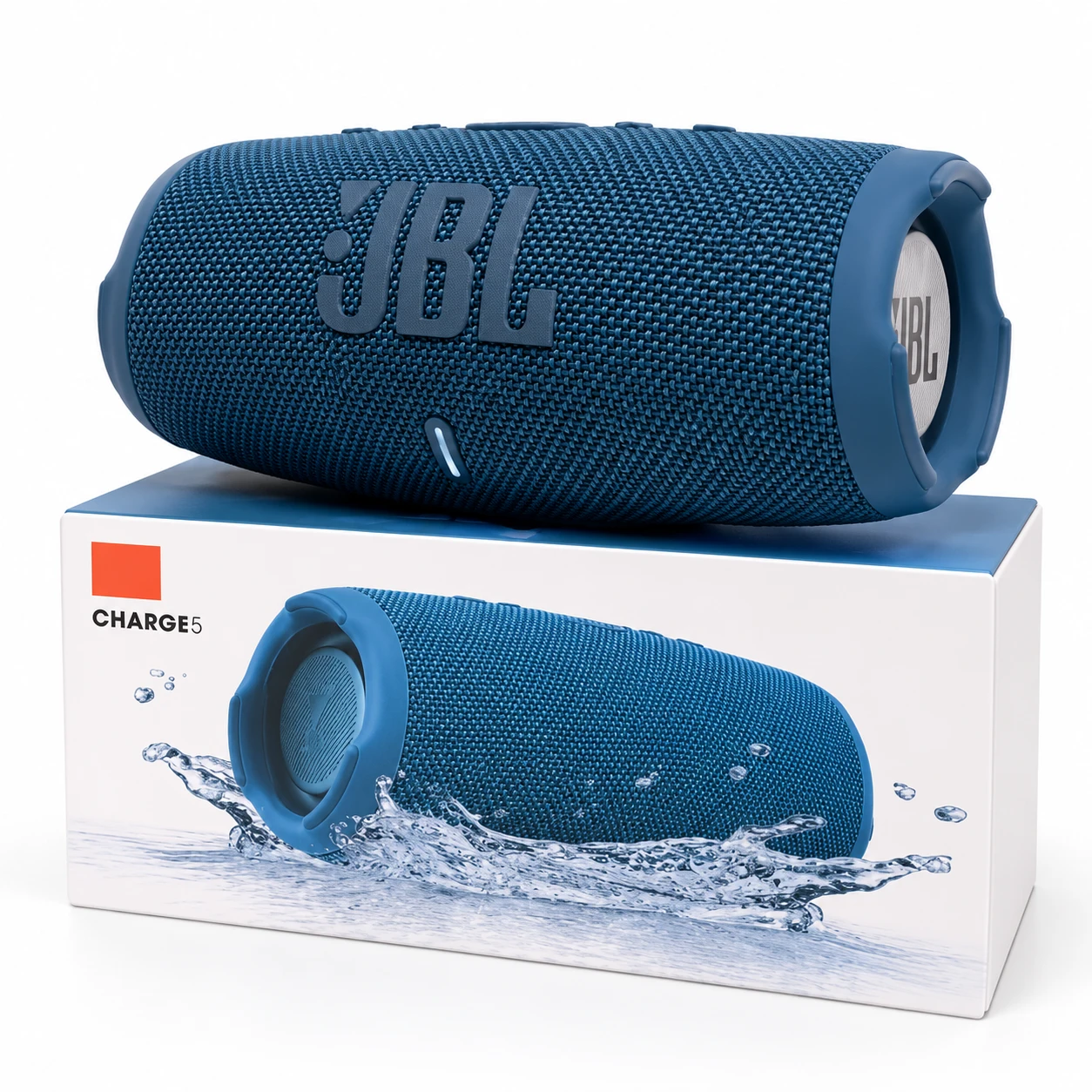 Bocina JBL Charge 5 Bluetooth Portátil, Resistente al Agua IP67, Color Azul