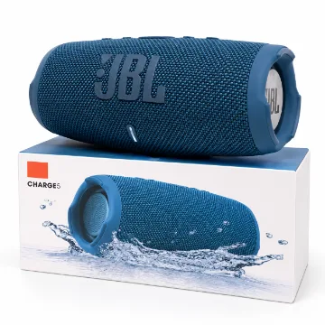 Bocina JBL Charge 5 Bluetooth Portátil, Resistente al Agua IP67, Color Azul