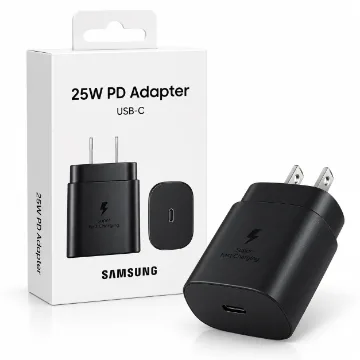Cargador Samsung 25W PD Adapter USB-C de Carga Rápida, Color Negro