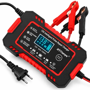Cargador de Batería 12V Inteligente para Carro y Moto con Reparación por Pulso