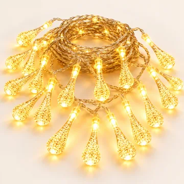 Luces LED Decorativas 4.5M en Forma de Gota, Luz Cálida
