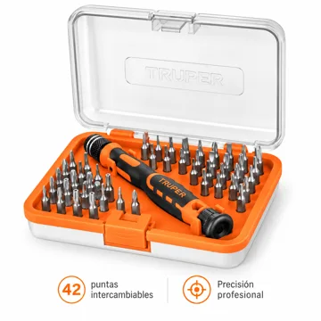 Desarmador de Precisión Truper con 42 Puntas Intercambiables JOY-43 — imagen 1